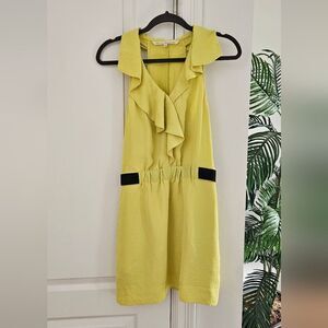 🎁Rachel Roy Yellow Ruffle Sleeveless Dress
